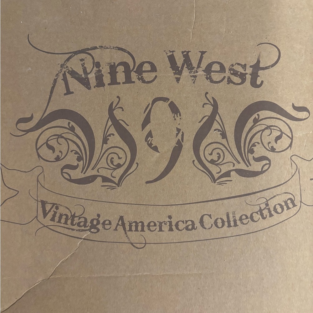 Nine West Vintage America Collection Brown Open Toe Booties